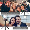 thumbnail image 3 of IBAOLE Selfie Stick with Ring Light & Wireless Remote, Fill Light Tripod for Live Stream/Makeup, Extendable 43 Inch 360° Rotation Phone Holder, Compatible With iPhone/Samsung Android phone (Black), 3 of 8