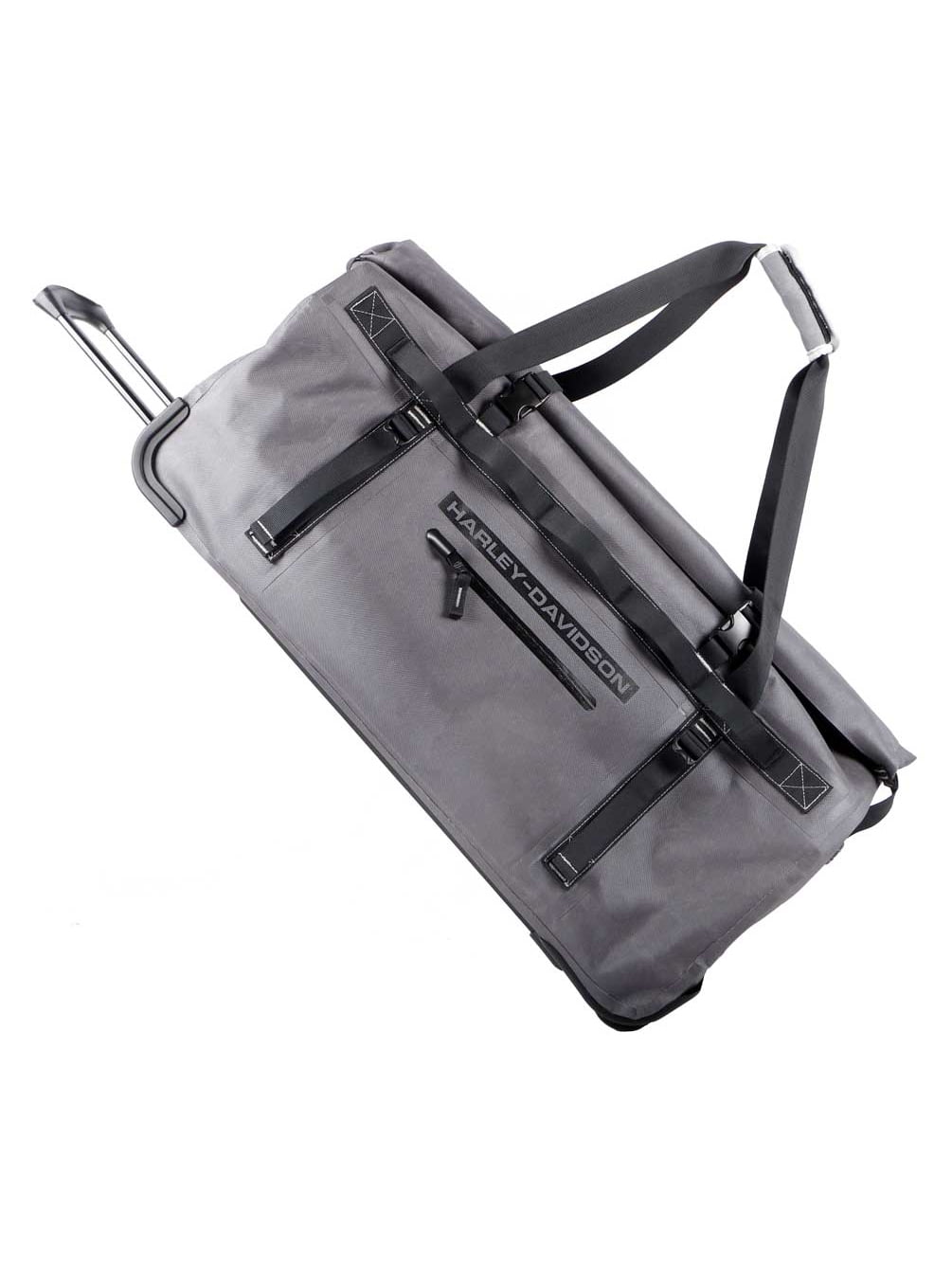 Harley-Davidson 29" Waterproof Adventure Large Wheeling Duffel Bag, Silver/Black, Harley Davidson