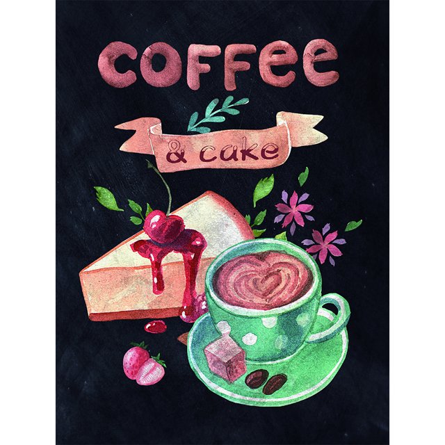 Pintura Taladro Diamante (DB1146) DIY 5D Mosaic Cake Kit Dibujo Redondo Completo 50x70cm Café Hugtrwg Para estrenar