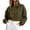 Army Green #25, variant on Women's Y2k Cropped Sweatshirt Oversized Crew Neck Drop Shoulder Long Sleeve Banded Hem Loose Casual Crop Pullover 2XL