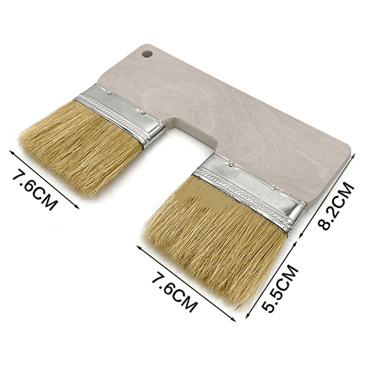 3 Pack Double Paint Brush, 3 Inch Double- Painting Brush, U Shaped Double Color Brush, Paint Brushes3 x Double Paint Brush