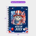 thumbnail image 5 of Patriotic Scottish Fold Celebrates 4th of July Spiral Bound Journal Cat Lover Kitten Owner Gifts 5x7in Spiral Notebook - 02009, 5 of 5
