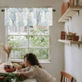 thumbnail image 6 of Summer Kitchen Curtain Valance Living Room Valance for Windows Summer Ocean Light Blue Coral Valance Curtains Short Rod Pocket Window Valance for Bedroom, 54"x18", 6 of 6