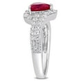thumbnail image 3 of Everly Women's Created Sapphire and Ruby Sterling Silver Engagement Ring, 3 of 7