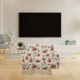thumbnail image 2 of XYZCANDO Christmas Flower Stretch Sofa Slipcover 1 Piece Beach Tropical Couch Cover, 1 Seater Soft Elastic Bottom Sofa Slipcover for Living Room, 2 of 6