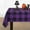 Purple, variant on Halloween Tablecloth, Plaid Checkered Table Cloth, Orange and Black Tablecloths, Machine Washable Tablecloth Rectangle for Dinner Party Decoration, 60 x 120 inch