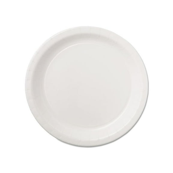 Hoffmaster White Coated Paper Lunch Plates, 9", 500 Count