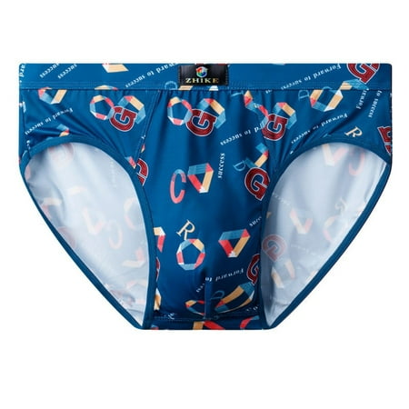 

Mens Sexy Briefs Cool Ice Silk Low-Rise Underwear Bikini Pouch Panties Plus Size