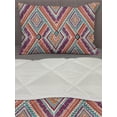thumbnail image 3 of Tribal Comforter & Sham Bedding Set, Retro Diagonal Ethno Pattern with Geometric Shapes Art, 3 pcs Duvet Set Microfiber Filling Quilt, 5 Sizes, Purple and Teal, by Ambesonne, 3 of 4