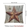thumbnail image 4 of BANET Set of 2 Pillow Covers ,West Texas Star Throw Pillow Covers,Rustic Farmhouse Style Decorative Pillow Covers,Grey Wooden Barn Door Cushion Cases for Bed Sofa Couch 12x12in, 4 of 7