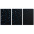 thumbnail image 3 of PixonSign Canvas Print Wall Art Set Blue Hexagon Honeycomb Array Abstract Patterns Digital Art Minimalism Industrial Closeup Dramatic Multicolor Dark for Living Room, Bedroom, Office - 16"x24"x3, 3 of 5