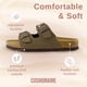 thumbnail image 4 of Sandals CUSHIONAIRE Lane - Plantilla de corcho para mujer, color marrón, talla 6W, 4 of 8