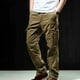 thumbnail image 4 of Pantalones largos de moda para hombre, casuales, de color sólido, con bolsillos y cremallera, cintura elástica, de poliéster., 4 of 4