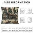 thumbnail image 5 of Qinduosi Retro Brown Bear Paw Prints House Cabin Forest Pine Nut Trees Field Fall Autumn Decorative Throw Pillow Cover Case Home Living Room Bed Sofa Car Linen Square Inches, 5 of 5