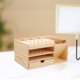 thumbnail image 5 of GOOHOCHY Organización de la caja de mesa multipropósito de la caja de la caja de lápiz Organizador de ropa (beige), 5 of 8