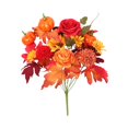 thumbnail image 3 of Ramo de flores artificiales de otoño con hojas de arce artificiales para jardín, para exteriores, damas de honor, inauguración de la casa, granja, ofi Estilo B, 3 of 8