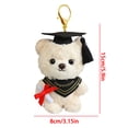 thumbnail image 3 of CaiYueKe Graduation Teddy Bear Keychain Plush Stuffed Animal Doll Backpack Purse Charm Gift for Graduate Student PhD Cap Mortarboard Tassel Keepsake Souvenir, 3 of 7