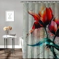 thumbnail image 2 of Autua Flowers Wall Anton Graff Shower Curtain for Bathroom Decoration with Hooks 69"x72, 2 of 7