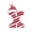 X, variant on 2D Acrylic Alphabet Letter Ornament, Candy Cane Style Bow Decoration for Xmas Tree, Personalized Initial Pendant, Holiday Party Hanging Keepsake