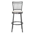 thumbnail image 3 of American Woodcrafters Jacey Gray Metal Swivel 25-inch Seat Height Bar Stool, 3 of 7