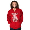 thumbnail image 5 of Xmas Santa Claus Never Went to Sleep Unisex Plus Size Zip Hoodie Brisco Brands 2X, 5 of 6