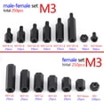 thumbnail image 1 of 250 piezas M2 /M3 hexagonal columnas separadoras de columnas de separación de tornillos y tuercas con caja de almacenamiento (M3 macho a hembra) espaciadores de sujecion Spptty no, 1 of 6