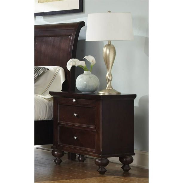 2-Drawer Nightstand with One Pull Out Tray - Walmart.com ...