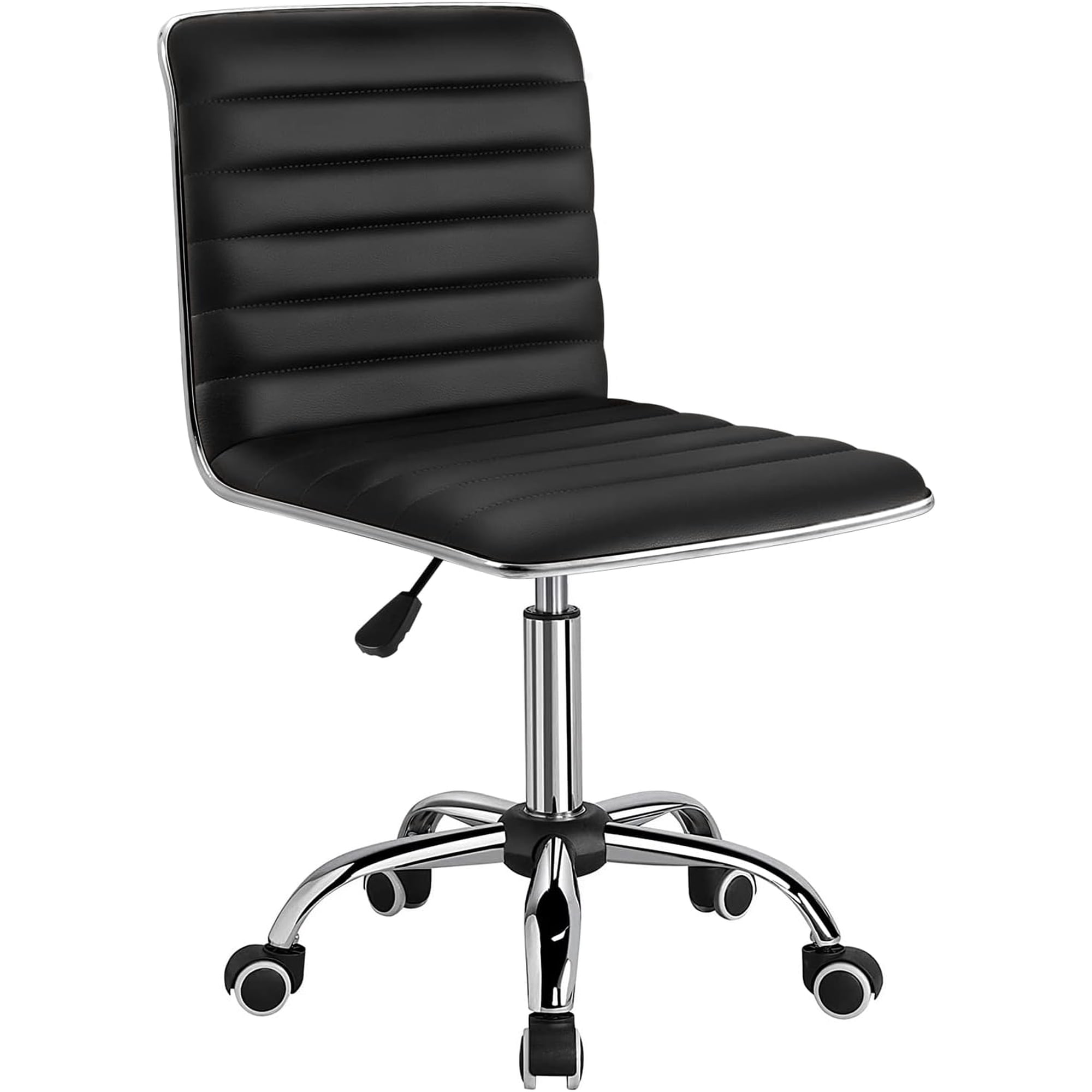 armless pu leather swivel office product