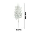 thumbnail image 5 of Artificial Flocked Cedar Leaves Greenery Sprigs Set of 24 White Frosted Christmas Tree Decor Branches for Home Party Decor(White), 5 of 6