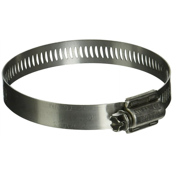 Breeze 63040H Marine Grade Power-Seal SS Hose Clamp, Worm-Drive, SAE Size 40, 2-1/16"" to 3" Dia, 1/2" Wd. (10EA)