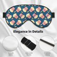 thumbnail image 3 of Uemuo Popcorn With Glasses Pattern Sleep Eye Mask - Light Blocking Sleep Mask Blocking Out Light Perfectly, Soft and Comfortable Night Eye Mask, Eye Blinder, 3 of 7