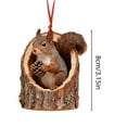 thumbnail image 5 of Dserhfy 6Pcs Christmas Ornament Forest Animal Squirrel Monkey Koala Design Acrylic Hanging Ornament Xmas Tree Home Decor, 5 of 7