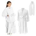 thumbnail image 5 of EnJoCho Kids Abayas Dress for Girls Musli𝗆 Dress with Hijab Chiffon Layered Islam Kaftan Robe Open Front Cardigan Prayer Dress Girls' Middle Easter𝗇 Dress, 5 of 7