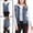 Dark Blue, variant on INSPIRE CHIC Women's Washed Denim Jacket Contrast Sleeve Drawstring Hood Button Down Outerwear XS Dark Blue