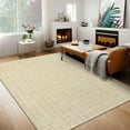 thumbnail image 4 of Garvee 8'x10' Modern Plaid Area Rug Abstract Rugs for Living Room, Washable Rug Non-Slip Low Pile Accent Carpet for Bedroom Home Office, Yellow, 4 of 8