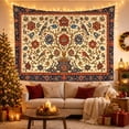 thumbnail image 2 of Ornate Floral Vase Tapestry Wall Hanging, 2 of 5