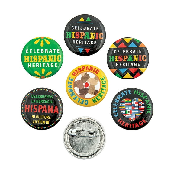 Fun Express Hispanic Heritage Mini Buttons Bulk 48 Pieces