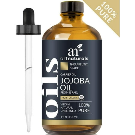 Jojoba Oil (4oz) - 100% Pure Golden Cold Pressed Carrier Oil for Face Skin (Best Carrier Oil For Itchy Skin)