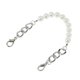 thumbnail image 1 of Ofertas Únicas 1 Pc Correa de Bolso de Perlas Portátil para Citas Tono Plateado Metal Plástico, 1 of 5