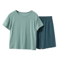 thumbnail image 3 of Bovxnpu Girls Boys Outfits Set Boys Girls Short Sleeve Sleepwear Set Casual Home Sleepwear 2Pc Set, 3 of 9