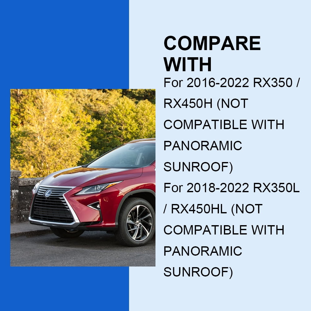 Kojem Top Roof Rack Bars Crossbars Set for Lexus 2016-2021 RX350 RX450H 2018-2021 RX350L RX450HL Models w/o Panoramic Sunroof Replaces PT278-48162