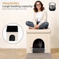 thumbnail image 4 of DOMIPET Cat Litter Box Enclosure, Foldable Hidden Litter Box with Mesh Storage Bag, Litter Box Furniture Hidden with Waterproof Inside, Easy Clean, Odor Control, Easy Assembly, 4 of 10
