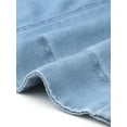 thumbnail image 5 of INSPIRE CHIC Women's Denim Casual Button Down Short Sleeves Belted Midi Dress S Blue, 5 of 6