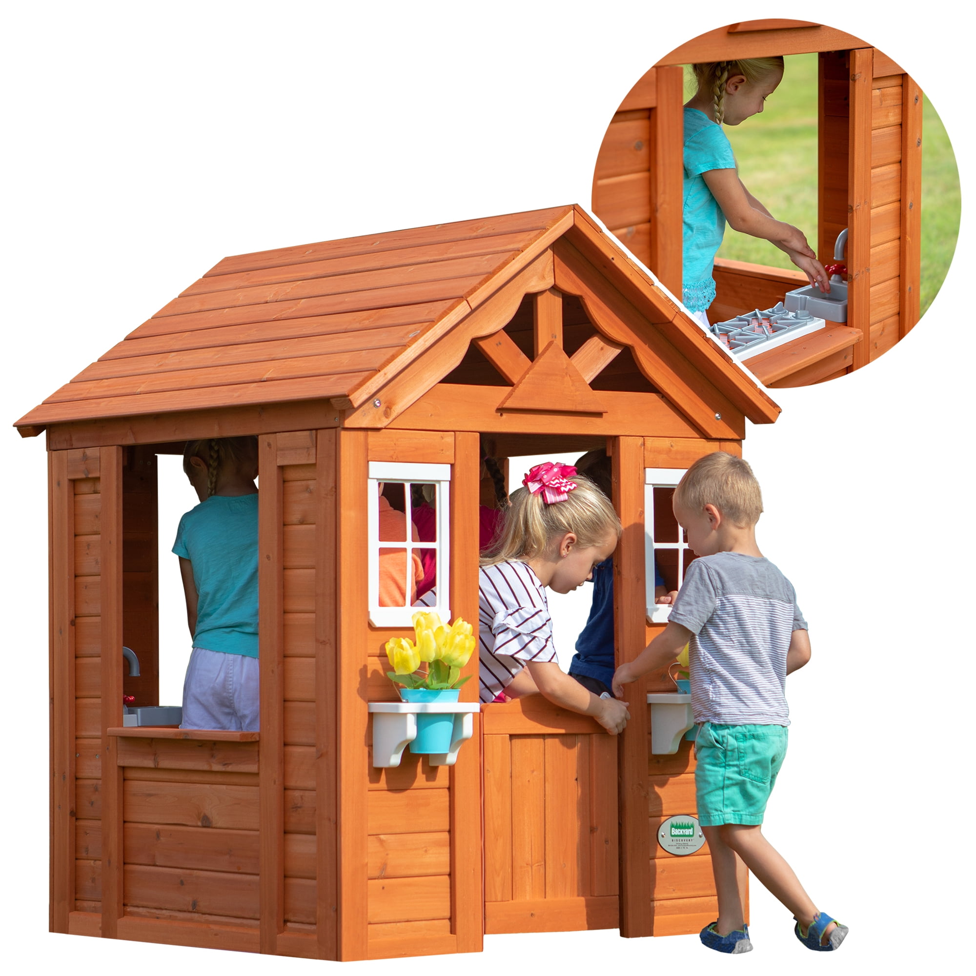 Wendy House Wooden Dolly children outdoor fun playhouse climbing frame 