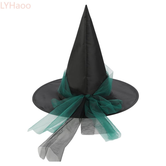 LYHaoo Toddler Kids Lace Witch Hat Headdress Hat, Halloween Witch Hats for Costume Party Dress Up