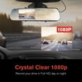 thumbnail image 3 of YADA Roadcam Mirror 1080p Dash Cam with 4.7" Monitor, Smart G-Sensor, Rearview Mirror Design, MicroSD Card Included – BT533147F, 3 of 9