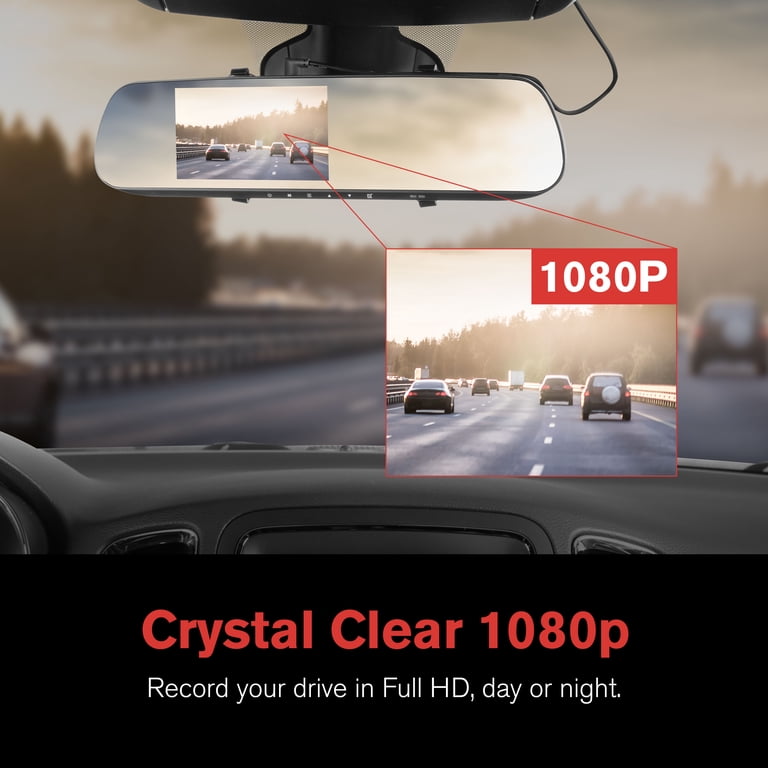 YADA Roadcam Mirror 1080p Mirror Mount Dash Cam, Universal