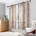 thumbnail image 2 of Yayeee Window Curtains Light Filtering 63"x42" Grommet Panel Pair Home Living Room Decor, Brown Abstract Dots, 2 of 7