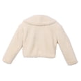 thumbnail image 2 of BNY Corner Beautiful Flower Girl Long Sleeve Soft Winter Fur Coat Jacket For Big Girl Ivory L CC3011 BNY Corner, 2 of 2
