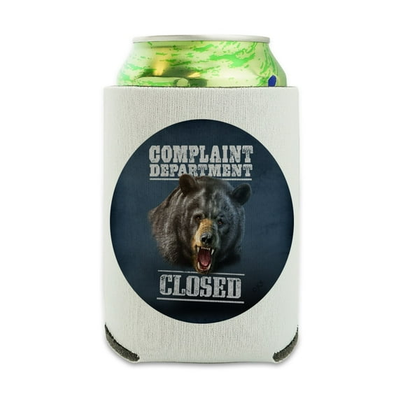 Complaint Department Closed Bear Can Cooler - Drink Sleeve Hugger Collapsible Insulator - Beverage Insulated Holder